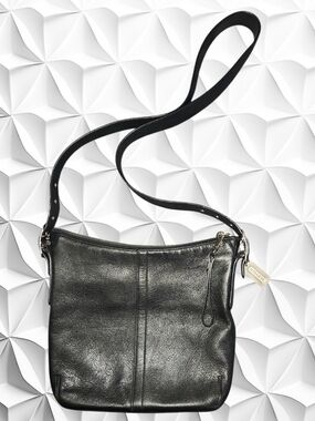 Coach Legacy Slim Duffle Bag Black Leather Hobo Crossbody Shoulder Purse 9326